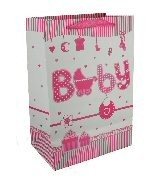 PUNGĂ CADOU NAȘTERE - ROZ BEBE (12 buc.)