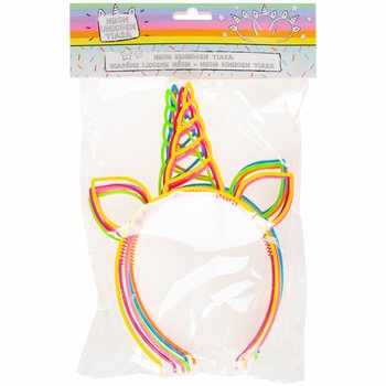 TIARA / CORONIȚĂ UNICORN, MIX CULORI NEON (24 buc.)