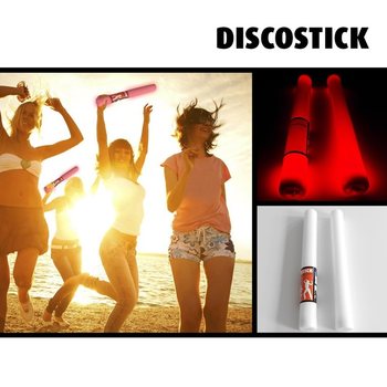 BASTON LED DIN SPUMĂ MONOCOLOR - PARTY STICK - ROȘU - 38.5 CM (19 buc.)