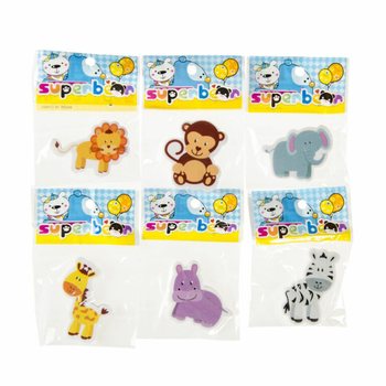 Gume de șters animale mix &icirc;n display (30 bucăți)