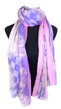 Șal în stil Ibiza violet/roz (1 buc)