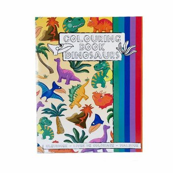 A4 - Carte de colorat cu dinozauri 21x28 cm, cu stickere (12 buc.)