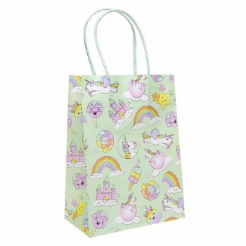 Pungi de Cadou din Hârtie Unicorn - 12 Bucăți (16x9x22 cm)