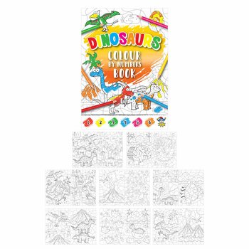 Carte de colorat după numere - Dinozaur (48 bucăți)