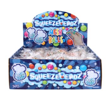 SQUEEZY BEADZ MINGI ANTISTRES CU PLASĂ &Icirc;N DISPLAY (36 buc.)