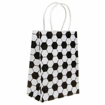 Pungi Cadou din Hârtie Fotbal 16x9x22 CM (12 bucăți)