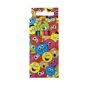 Set creioane colorate Smiley (6 piese) - Display 24 bucăți