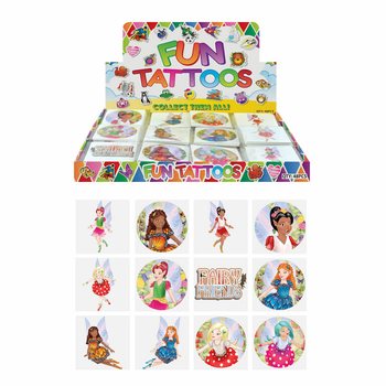 TATUAJE FUNNY - MODEL: ZÂNĂ / FAIRY, Fiecare pachet cu 12x Tatuaje ÎN DISPLAY (48 buc.)