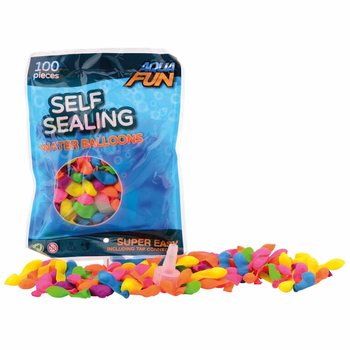 AQUA FUN - 100x Baloane cu Apă cu Auto-&Icirc;nchidere (set de 6)