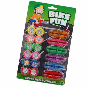 BIKE FUN - Set 18 Elemente Reflectorizante pentru Spițe de Bicicletă (1 buc.)