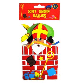Set de 4 Boluri pentru Dulciuri Moș Nicolae (12 seturi)