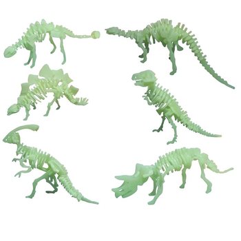 Puzzle-uri 3D cu dinozauri fosforescenți (24 buc.)