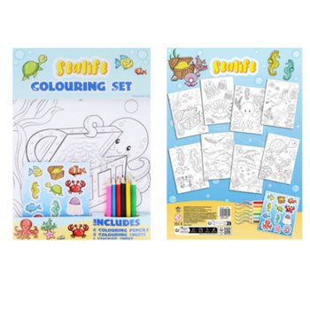 SET MARE DE COLORAT - MODEL: SEA LIFE - Dim 22x30x1 CM (12 buc)