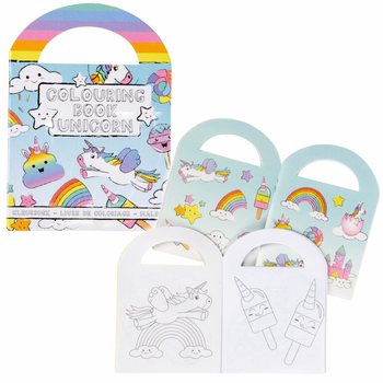 Cărticele mici de colorat cu unicorni și stickere (48 buc.)