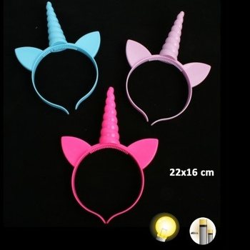 DIADEMĂ UNICORN LUMINOASĂ, INCLUDE BATERII (24 buc.)