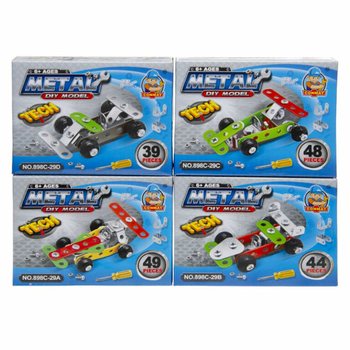 Set de Construcție Mașină de Curse din Metal (Display 24 bucăți)