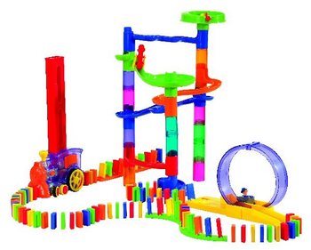 PLAYGO - Set de Joc Domino Deluxe cu Trenuleț - 500 Piese