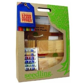 Set Creativ Seedling - Proiectează-ță propriul puzzle din 9 cuburi