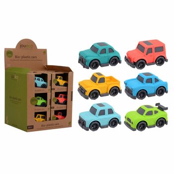 JOUECO - MAȘINUȚE DIN BIO-PLASTIC &Icirc;N DISPLAY (18 bucăți)