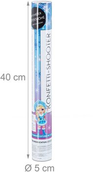 Tun de confetti - Fulg de nea - 40 cm - Tun petrecere (10 buc.)