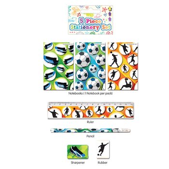 Set de scris fotbal 5 piese (24 buc.)