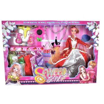 Set mare de păpușă cu diverse accesorii