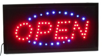 Reclamă Luminoasă LED "OPEN" &ndash; 2 Culori