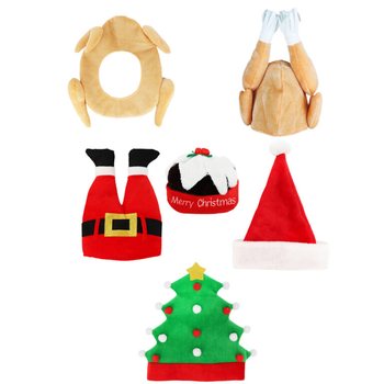 MIX CĂCIULI DE CRĂCIUN AMUZANTE DELUXE - XMAS CAPS (6 buc.)
