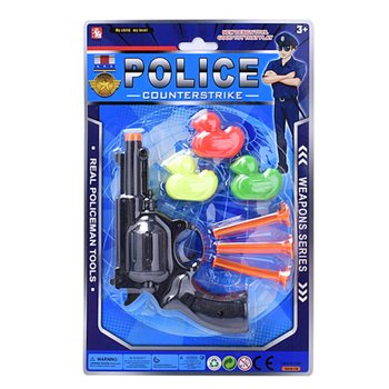 Set de joacă poliție pe carton - 2 modele mixte (6 bucăți)