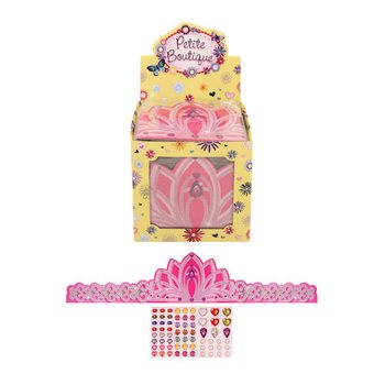 Coroane de Prințesă din Carton Reglabile în Display (84 buc.)