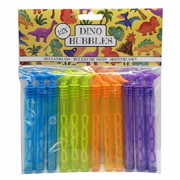 Baghete cu baloane de săpun dinozaur colorate (12 buc.)