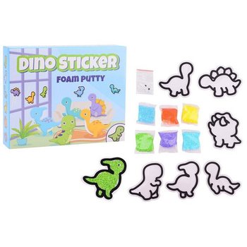 STICKERE DINO - SET FOAM PUTTY - CREEAZĂ PROPRIILE STICKERE DINO DIN SPUMĂ (24 buc.)