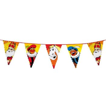 Ghirlandă Mare cu Stegulețe Sinterklaas și Piet 6 m (13 buc)
