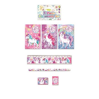 Set de scris unicorn din 5 piese (24 buc.)