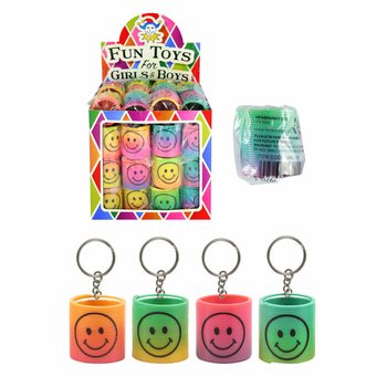 Breloc Spirală Smiley Curcubeu în Display (60 buc.)