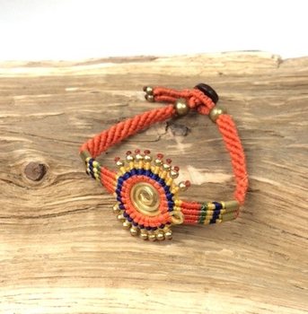 HANDMADE ORIGINALS Brățară Portocaliu/Maro (1 buc)