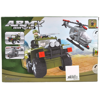 Blocuri de Construcție BRICKS Elicopter și Jeep de Armată