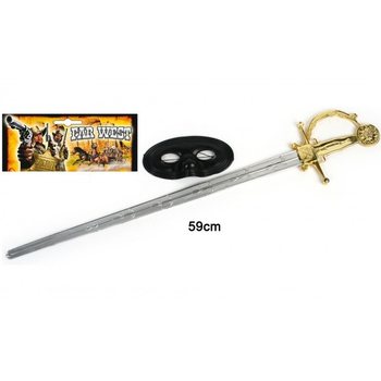Set Mască și Sabie Zorro - 59 cm (6 buc.)