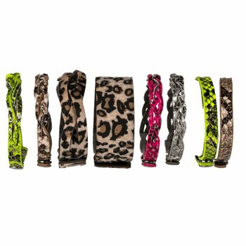 **MEGA IEFTIN** EXPOZITOR ROTATIV COMPLET CU BIJUTERII ȘI ACCESORII ANIMAL PRINT (180 buc.)