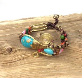 BRĂȚARĂ HANDMADE ORIGINALS BLUESTONE MARO (1 buc)