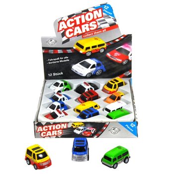 MAȘINUȚE DIN METAL DIE CAST CU FRICȚIUNE &Icirc;N DISPLAY (12 buc.)