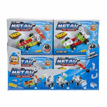 Set de Construcție Mașină de Curse din Metal (Display 24 bucăți)