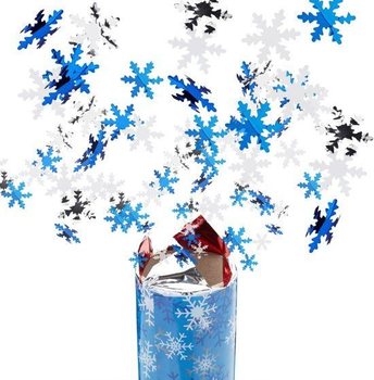 Tun de confetti - Fulg de nea - 40 cm - Tun petrecere (10 buc.)
