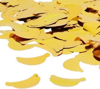 Tun de confetti Banană &ndash; Culoare: galben - 40 cm - party popper (10 buc.)