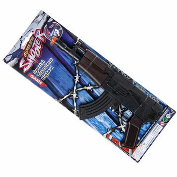 PUȘCĂ KALASHNIKOV CU CLICHET PE CARTON (6 buc.)