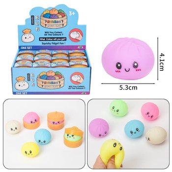 RAGE - Squishy Bun Dumplings MIC (5.3x5.3x4.1 cm) - Viral 2026 Fidget Toy (24 buc.)