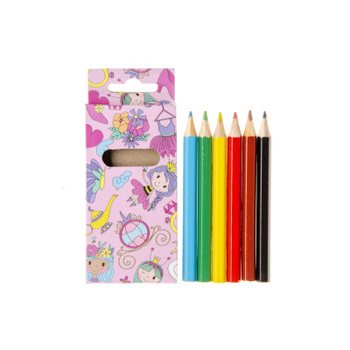 Set de 6 creioane colorate - Prințesă (24 buc.)