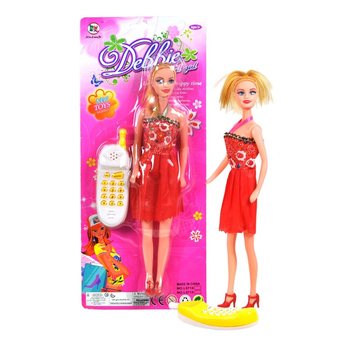 PĂPUȘĂ DEBBY CU TELEFON PE CARTON (6 buc.)