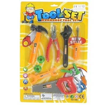 Set Mare de Unelte de Jucărie pe Carton (8 piese)