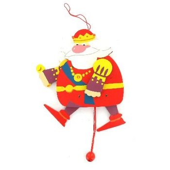 Marionetă din lemn Jumping Jack - Rege (6 buc.)